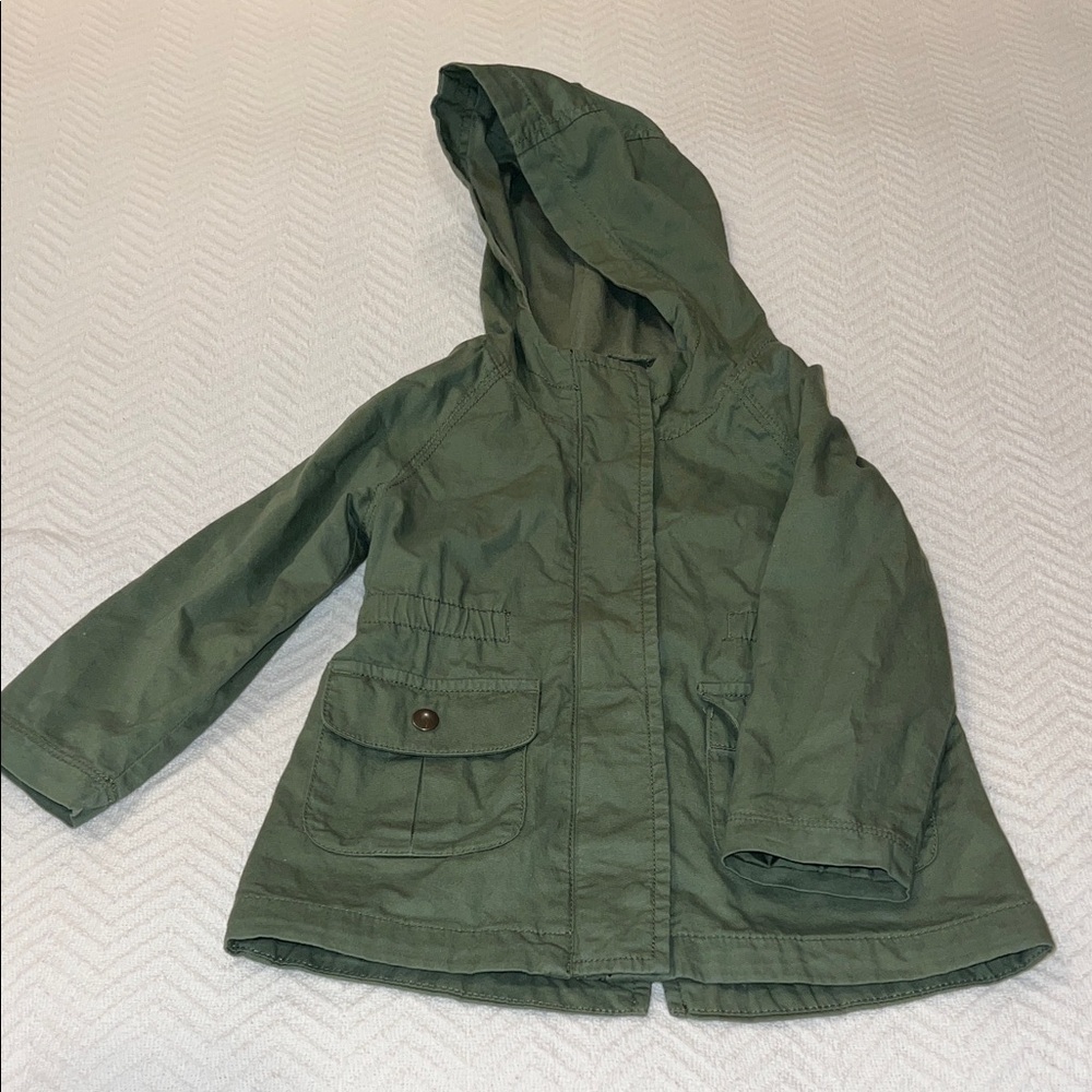Old Navy Kids Olive Hooded Raincoat